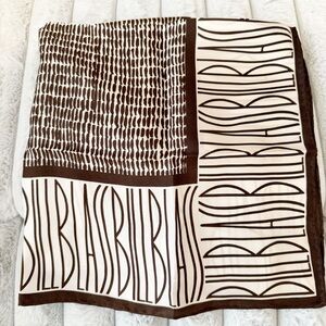 Bill Blass vintage logo 100% silk signature scarf wrap.